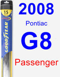 Passenger Wiper Blade for 2008 Pontiac G8 - Hybrid