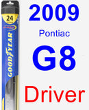 Driver Wiper Blade for 2009 Pontiac G8 - Hybrid
