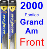 Front Wiper Blade Pack for 2000 Pontiac Grand Am - Hybrid