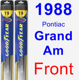 Front Wiper Blade Pack for 1988 Pontiac Grand Am - Hybrid