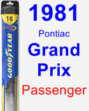 Passenger Wiper Blade for 1981 Pontiac Grand Prix - Hybrid