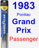 Passenger Wiper Blade for 1983 Pontiac Grand Prix - Hybrid