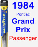 Passenger Wiper Blade for 1984 Pontiac Grand Prix - Hybrid