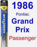 Passenger Wiper Blade for 1986 Pontiac Grand Prix - Hybrid