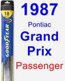 Passenger Wiper Blade for 1987 Pontiac Grand Prix - Hybrid