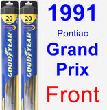 Front Wiper Blade Pack for 1991 Pontiac Grand Prix - Hybrid