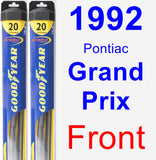 Front Wiper Blade Pack for 1992 Pontiac Grand Prix - Hybrid