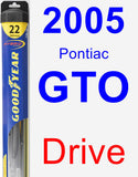 Driver Wiper Blade for 2005 Pontiac GTO - Hybrid