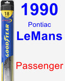 Passenger Wiper Blade for 1990 Pontiac LeMans - Hybrid