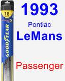 Passenger Wiper Blade for 1993 Pontiac LeMans - Hybrid