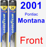 Front Wiper Blade Pack for 2001 Pontiac Montana - Hybrid