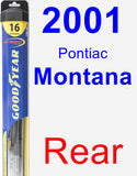 Rear Wiper Blade for 2001 Pontiac Montana - Hybrid