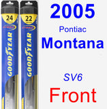 Front Wiper Blade Pack for 2005 Pontiac Montana - Hybrid