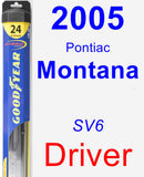 Driver Wiper Blade for 2005 Pontiac Montana - Hybrid