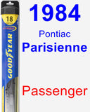 Passenger Wiper Blade for 1984 Pontiac Parisienne - Hybrid