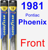 Front Wiper Blade Pack for 1981 Pontiac Phoenix - Hybrid