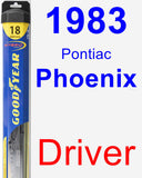 Driver Wiper Blade for 1983 Pontiac Phoenix - Hybrid