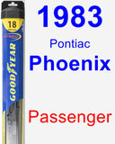 Passenger Wiper Blade for 1983 Pontiac Phoenix - Hybrid