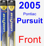 Front Wiper Blade Pack for 2005 Pontiac Pursuit - Hybrid