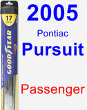 Passenger Wiper Blade for 2005 Pontiac Pursuit - Hybrid