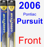 Front Wiper Blade Pack for 2006 Pontiac Pursuit - Hybrid