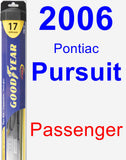 Passenger Wiper Blade for 2006 Pontiac Pursuit - Hybrid