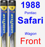 Front Wiper Blade Pack for 1988 Pontiac Safari - Hybrid