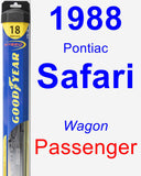 Passenger Wiper Blade for 1988 Pontiac Safari - Hybrid