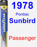 Passenger Wiper Blade for 1978 Pontiac Sunbird - Hybrid