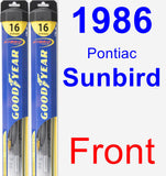 Front Wiper Blade Pack for 1986 Pontiac Sunbird - Hybrid