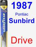 Driver Wiper Blade for 1987 Pontiac Sunbird - Hybrid