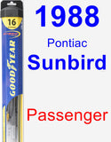 Passenger Wiper Blade for 1988 Pontiac Sunbird - Hybrid