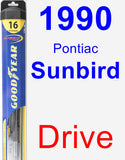 Driver Wiper Blade for 1990 Pontiac Sunbird - Hybrid