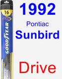 Driver Wiper Blade for 1992 Pontiac Sunbird - Hybrid