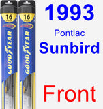 Front Wiper Blade Pack for 1993 Pontiac Sunbird - Hybrid