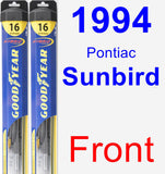 Front Wiper Blade Pack for 1994 Pontiac Sunbird - Hybrid