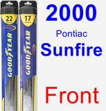 Front Wiper Blade Pack for 2000 Pontiac Sunfire - Hybrid