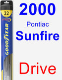 Driver Wiper Blade for 2000 Pontiac Sunfire - Hybrid