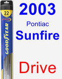 Driver Wiper Blade for 2003 Pontiac Sunfire - Hybrid