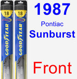 Front Wiper Blade Pack for 1987 Pontiac Sunburst - Hybrid