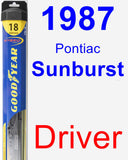 Driver Wiper Blade for 1987 Pontiac Sunburst - Hybrid