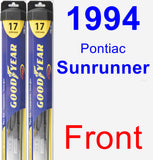 Front Wiper Blade Pack for 1994 Pontiac Sunrunner - Hybrid