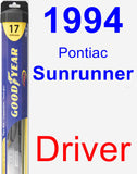 Driver Wiper Blade for 1994 Pontiac Sunrunner - Hybrid