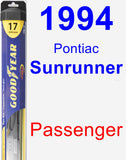 Passenger Wiper Blade for 1994 Pontiac Sunrunner - Hybrid