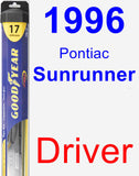 Driver Wiper Blade for 1996 Pontiac Sunrunner - Hybrid