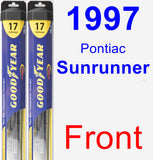 Front Wiper Blade Pack for 1997 Pontiac Sunrunner - Hybrid