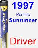 Driver Wiper Blade for 1997 Pontiac Sunrunner - Hybrid