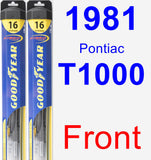 Front Wiper Blade Pack for 1981 Pontiac T1000 - Hybrid