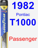 Passenger Wiper Blade for 1982 Pontiac T1000 - Hybrid