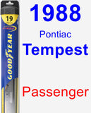 Passenger Wiper Blade for 1988 Pontiac Tempest - Hybrid